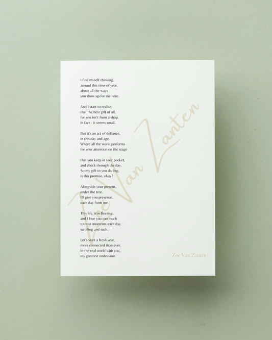 "Christmas Presence" card